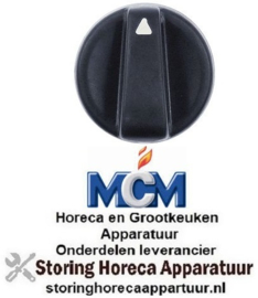 141111469 - Knop nulstreep ø 65mm as ø 6 zwart voor kippengrill MCM