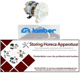 205500375 - Waspomp ingang ø 45mm uitgang ø 40mm type 3983.1411 230V 50Hz fasen 1 0.37kW 0.5PS L 200mm vaatwasser LAMBER