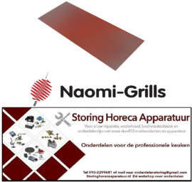 166694559 - Glasplaat L 710mm B 260mm materiaaldikte 4mm voor NAOMI-GRILLS