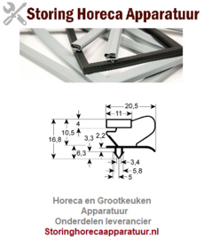 0319053 - Deurrubber op maat gemaakt 404mm x 610mm