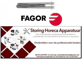 119416606 -Verwarmingselement 9000W 230V VC 3 L 380mm B 75mm H 28mm rechthoekige flens LA 100mm gat ø 5mm FAGOR