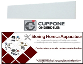 952700205 - Glasplaat L 320mm B 100mm voor pizzaoven CUPPONE
