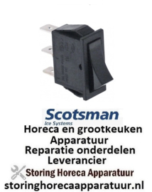 169301013 -Wipschakelaar inbouwmaat 30x11mm zwart 1CO 250V 16A aansluiting vlaksteker 6,3mm Scotsman