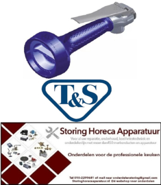 115594104 - Handdouche bij 3bar 12,41l/min type T&S blauw ergonomisch gevormde greep
