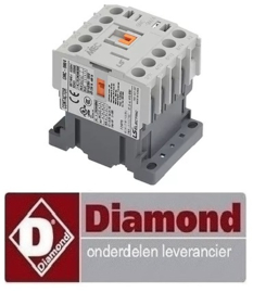 432703607 -Relais AC1 20A 230VAC hoofdcontact 4NO aansluiting schroefaansluiting type GMC-9M/4 Diamond vaatwasser DSF7/6