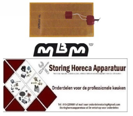 630416416 -Plakelement L 240mm B 130mm 80W 230V met temperatuurbegrenzer 80°C kunststof MBM