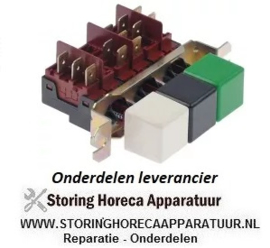 3933.454.17 - Schakelaarcombinatie drievoudig wit-zwart-groen 240V, 16A