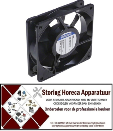 601634 - Axiaalventilator L 119mm - B 119mm - H 25mm-  230VAC - 50Hz - 14W lager kogellager fabrikant nr. 9956