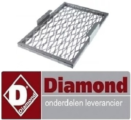 124006205 - Lavasteenrooster L 447mm B 285mm voor lavasteengrill DIAMOND G17/GPL4T-N , G17/GPL4T-NG