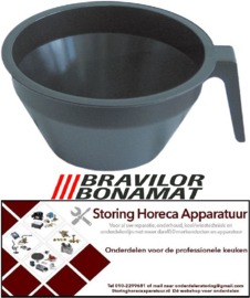 161960082 - Filterpan kunststof AD ø 174mm binnen ø 1 156mm binnen ø 2 90mm H 100mm filter nr. 960100 Bravilor