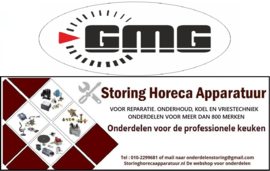 202-PF5050DE3-10 - Bakelite deurkruk voor aan de zijkant hendel met montageplaten pizza oven GMG