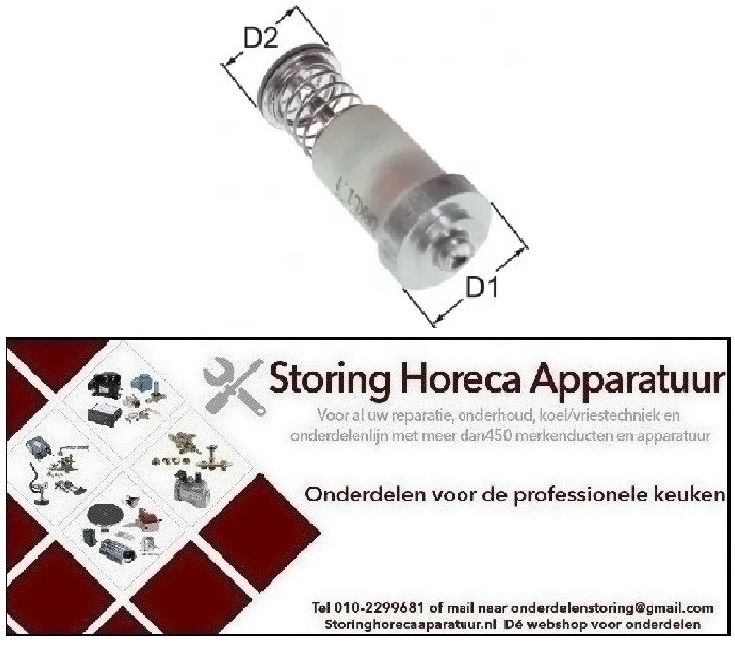 108101060 - Magneetspoel standaard L 39mm D1 ø 15,4mm D2 ø 11mm passend voor PEL20-21-JUNKERS