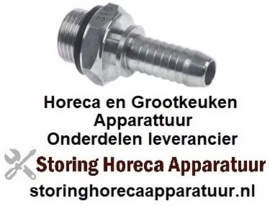 235540475 - Slangaansluiting RVS recht draad 1/2" slang ø 13mm