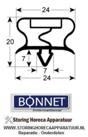 036901920 - Koeldeurrubber profiel 9195 B 462mm L 572mm steekmaat BONNET