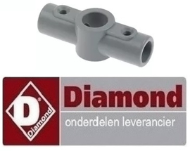 131519599 -Naspoelarmkruis inbouw ø 14mm L 64mm H 20mm kunststof voor vaatwasser DIAMOND dfs7/6