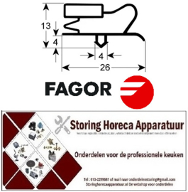 129900911 - Koeldeurrubber B 380mm L 400mm steekmaat FAGOR