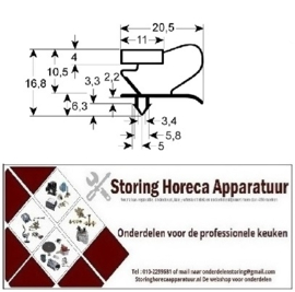 18019053 - Deurrubber op maat gemaakt 653 mm x 1490 mm Steekmaat