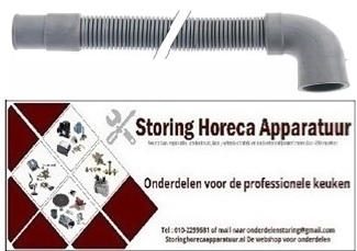 245530473 - Afvoerslang L 1900mm recht ø binnen 19mm recht ø buiten 25mm haaks ø binnen 23mm