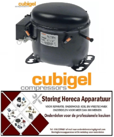 911605073 -Compressor koelmiddel R404a/R507 type MP14FB 1/2HP cilinderinhoud 14cm³ CSIR 220-240V H 203,6mm