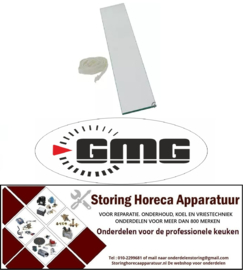 34641728908 - Glasplaat L 715mm B 105mm materiaaldikte 5mm voor pizzaoven GMG