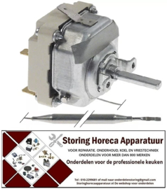 365375411 -Thermostaat t.max. 93°C instelbereik 30-93°C 3-polig 3NO 16A voeler ø 6mm voeler L 129mm ELECTROLUX