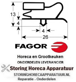 161901529 - Koeldeurrubber B 245mm L 370mm steekmaat  FAGOR