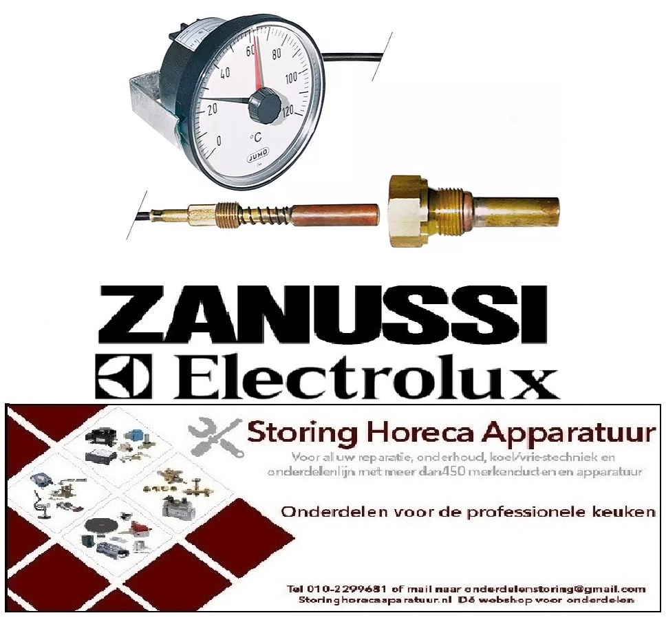297379035 -Thermostaat t.max. 120°C instelbereik 0-120°C 1-polig 1CO 5A voeler ø 10mm voeler L 32mm ELECTROLUX