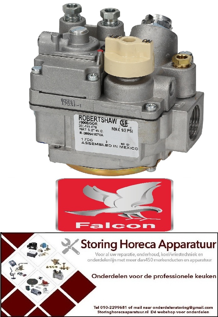 144106127 - Gasventiel type 7000BGOR gasingang 3/4" NPT gasuitgang 3/4" NPT ingang 1/4" CCT FALCON
