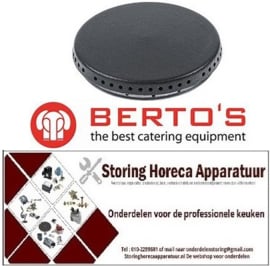 371103166 - Branderdeksel C ø 92mm inbouw ø 85mm 3,5kW voor gasfornuis BERTOS