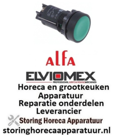 184347580 -Drukschakelaar inbouwmaat ø22,3mm rond groen 1CO 250V 10A aansluiting schroefaansluiting ALFA