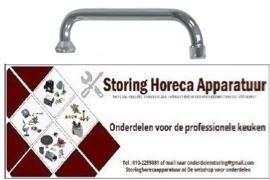9225.400.27 - U-uitloop pijp ø 18mm uitsteeksel 200mm uitloophoogte 5mm H 70mm