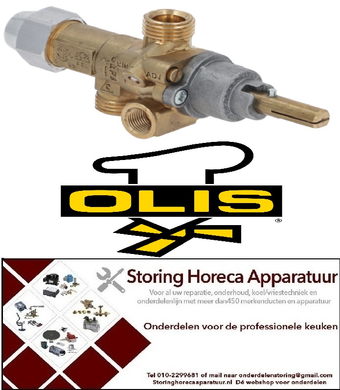 457101397 -Gaskraan PEL type 21S gasingang M16x1,5 (pijp ø 10mm) OLIS