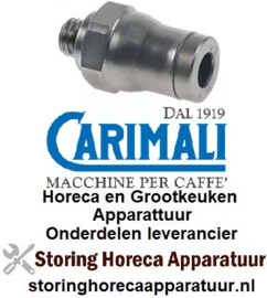 115530484 - Slangaansluiting draad M5 L 19mm slang ø 4mm RVS - CARIMALI