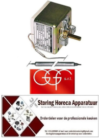 403375103 - Thermostaat instelbereik 60-500°C 3-polig 3CO 16A voeler ø 8mm voeler L 155mm GGF