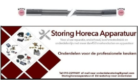 175542017 - Handdoucheslang aansluitingen 1/2" L 1200mm RVS werkdruk 10bar plaatdruk 90bar t.max. 90°C