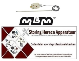 548375767 -Maximaalthermostaat uitschakeltemp. 170°C 1-polig 16A voeler ø 3,1mm voeler L 160mm pijp ø 650mm MBM