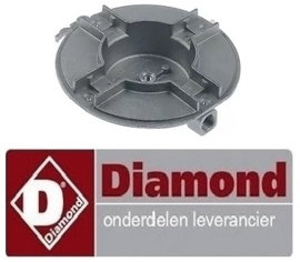 521105066 -Branderonderstuk 3,6kW voor bougie ø 6mm voor thermokoppel ø 6mm zonder sproeier ID ø 64mm voor DIAMOND C5FV6-BP