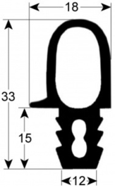 754900865 - Deurrubber B 490mm L 520mm voor ELOMA