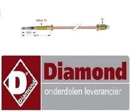 132102139 - Thermokoppel voor gasfornuis  DIAMOND G77/2F4T-N