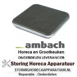 124490066 - Kookplaat maat 220 x 220 mm 2600W 230V AMBACH