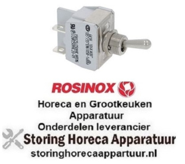 147346519 -Hevelschakelaar draad M12x0,75 2NO 250V 15A ON-OFF vlaksteker 6,3mm Rosinox