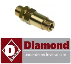 ST165000010-  Terugslagventiel ingang 3/8" uitgang 3/8" L 40mm DIAMOND AROMA