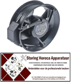 913601755 - Axiaalventilator ø 172mm H 51mm 230VAC 50Hz 24W lager kogellager aansluiting vlaksteker 2,8mm