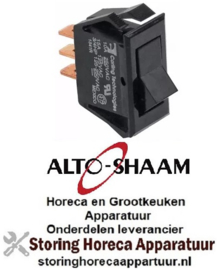 249348099 - Wipschakelaar inbouwmaat 27,4x12,4mm zwart 1CO 250V 10A  AltoShaam