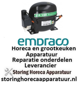1783070265 -Compressor koelmiddel R290 type 220-240V 50Hz MBP volledig hermetisch 10,4kg 1/3HP EMBRACO