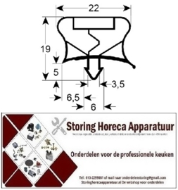 3999792 - Koeldeurrubber op maat gemaakt 395 mm x 640 mm steekmaat
