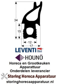 529902536 - Deurrubber profiel 2735 B 560mm L 685mm buiten steekmaat  Hounö, Leventi