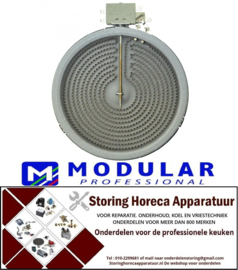 VE343490042 - Stralingselement ø 200mm 1800W 230V VC 1 energieregeling met temperatuurmelder Modular