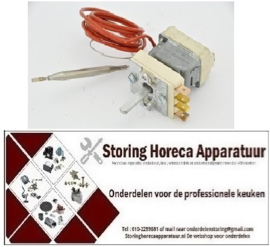VE052390052 - Thermostaat t.max. 185°C instelbereik 90-185°C 1-polig 1NO 15A voeler ø 4mm voeler L 229mm