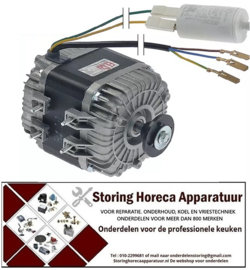 885601420 - Ventilatormotor 45W 230V 50Hz L1 53mm L2 18mm L3 120mm B 103mm kabellengte 500mm 1300U/min ELCO